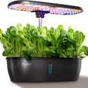 LETPOT Classic Hydroponics Growing System Kit, Indoor Herb Garden, 24W Full-Spectrum LED Grow Light, 12 Pods, Countertop, Plant Lovers Gifts, Kitchen, Harvest, Dual Modes, Up to 16", 5.5L Tank