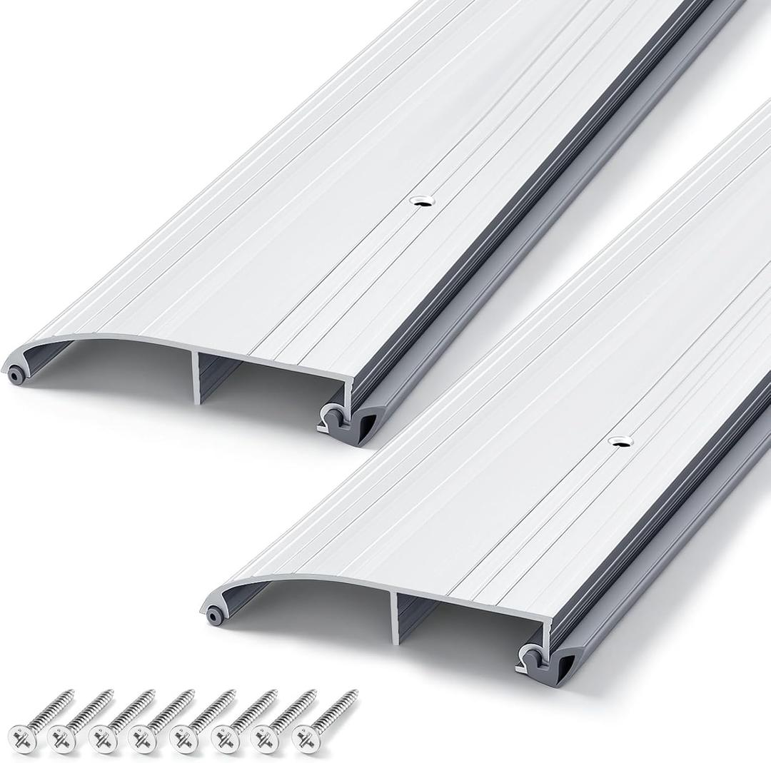 Tandefio 2 Pcs 3-1/2" X 5/8" X 36" Outswing Door Threshold, Silver