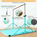 Marfual 5 Ft Fold Gymnastic Bar with Mat Kip Bar with Mat with Professional 4 Ft Width for Kids and Girl and Teenage Home and Club Use
