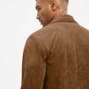 Comdecevis Mens Corduroy Shirts Jacket Button Down Long Sleeve Work Shirts Shackets with Pocket (Brown, M)