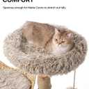 Sopapets Solid Wood Cat Tree, Modern Cat Tower for Indoor Large Cats, Beige