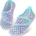 LeIsfIt Toddler Water Shoes Boys Girls Aqua Socks Kids Breathable Swim Shoes Non-Slip Barefoot Beach Shoes, Size 142