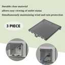 DBV2C-1 Outlet Electrical Tool Box cover,Extra Duty Replacement in-Use for Wet Locations,Type 3r Enclosure Cover for Arlington DBVR2C/DBVS2C/DBVM2C 2-Gang (Vertical) - Clear 3pcs (DBV2C1-3)