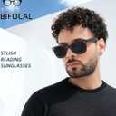 4 Pack Premium Bifocal Reading Sunglasses for Men Women Classic Outdoor UV400 Unisex Fashion Sun Readers Glasses with Spring Hinge,+1.75 strength