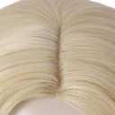 Linfairy Long Blonde with Blue Curly Wig Costume Halloween Party Wigs (Small)