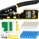 RJ45 Crimp Tool Pass Through Ethernet Crimping Tool Kit Cat6 Cat5e Cat6a RJ45 Crimper