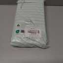 AmazerBath Boho Shower Curtain, Modern Farmhouse Shower Curtain Set with Tassels, Rustic Faux Linen Green Striped Shower Curtain with Hooks, Light Tan Toned, 72x72 Inches