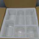 Bud Vases in Bulk Set of 5, Glass Small Vases for Flowers, Modern Cylinder Ribbed Vases for Wedding Centerpiece, Living Room Decorative, Home Decor