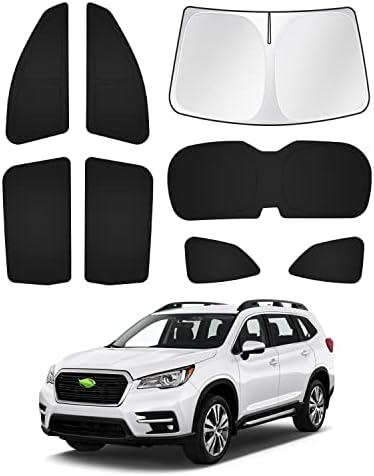 Canvcle Sunshades for 2019-2025 2026 Subaru Ascent Touring Accessories Windshield Sun Shade Side Rear Window Shade Cover Sun Visor Privacy Protection Keep Vehicle Cool Black 8PCS
