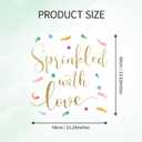 Sprinkled With Love Baby Shower Decorations - Sprinkled With Love Sign Decal for Balloons Arch Backdrop, Donut Baby Sprinkle Decorations for Girl, Gold First Birthday Decorations, 1st Party Supplies