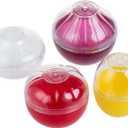 Vegetable and Fruit Storage Containers for Fridge, BPA Free Fresh reusable Food Savers, Onion Storage Container Garlic SaverTomato Saver and Lemon KeeperRefrigerator Vegetable Crisper (Circular)