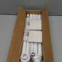 ENJOYBASICS 2 Pack Adjustable Spring Tension Curtain Rods 32 to 78 Inches, Stainless Steel White Shower Rod No Drilling for Window, Bathroom, Closet, Room Divider, 7/8" Diameter, White 