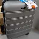 Rockland Melbourne Hardside Expandable Spinner Wheel Luggage, Carry-On 20", Silver