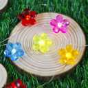 Curyidy Flowers Fairy Lights 30 LED Copper String Lights with Remote Control & Battery Operated 5 Colors Flowers Lamp for Christmas, Summer, Wedding, Girls Bedroom, Outdoor Decor