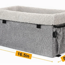 Center Console Pet Car Seat: Secure Dog Booster Seat with Metal Frame 