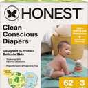 The Honest Company Diapers, Hypoallergenic, UR Ribbiting, Size 3, 62 Count