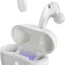 Skullcandy Rail ANC Wireless Earbuds, Bluetooth Headphones, Active Noise Cancelling, Up to 38 Hours Battery, Microphone for iPhone Android, Customizable via Skull-iQ App - Bone