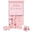 Happy Lolli Power Shower Gift Set: Luxury Bath Accessories Basket for Women & Teen Girls  Includes Body & Hair Towel, Wrist Bands, Headband, Face Sponge & More  Empower Your Routine (Fresh in Pink)