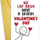 2 x Funny BRUH Valentines Day Card for Boys Girls Teens, Humorous Gen Z Slang Valentine's Day Card Gift for Son Daughter Grandson Granddaughter Nephew Niece Teenager, Gift for Teen (#2)