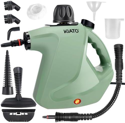 Kiato Handheld Steam Cleaner, 10 in 1 Handheld Steamer for Cleaning, Upholstery Steam Cleaner for Surface Cleaning Home, Sofa, Car, Office