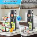 Pod Holder for Ninja Thirsti Pods, 360 Rotating15-Flavor Storage Holder for Ninja Thirsty Drink System Pod Organizer for Ninja Thirsty Flavor Pods,Water Flavoring Black