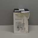 Papillon Bathroom Accessories - 6 Piece Plastic Gift Toothbrush Holder,Toothbrush Cup,Soap Dispenser & Dish,Toilet Brush Holder,Trash Can,Tumbler Straw Set (Gray)