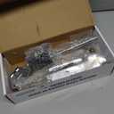 Walk in Cooler Door Handle, Walk in Cooler Door Closer Complete Latch Kit, Freezer Doors Handle (Metallic Silver (304 Stainless Steel Push Rod), 1/8 in to 1/4 in(Flush))