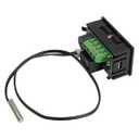 Digital Temperature Controller Thermostat DC 24V Microcomputer Thermostat Control Switch Temperature Sensor LED Display with NTC Waterproof Sensor Probe