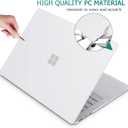 May Chen Case for 13.5" Microsoft Surface Laptop 3/4/5 with Alcantara Palm Rest Model 1867 1958 1950 (2019 2021 2022), Plastic Hard Shell Case with Keyboard Cover + Screen Protector, Matte Clear