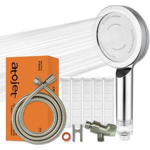 Premium Filter Shower Rooted in Koreas Luxury Beauty Culture Pure Carbon Filters for Softer Skin & Smoother Hair | Carbon Composite Filter l 6 Month Advanced Filtration Set (JNE300C-SET-6MO)