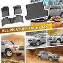 Powerty Floor Mat & Cargo Liner for Toyota 4Runner 2010-2024, All Weather TPE Custom Floor Liner Replacement,1st & 2nd Row Full Set Car Liners, Black (Fit 7 Seats)