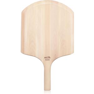 New Star Foodservice 50295 Restaurant-Grade Wooden Pizza Peel, 16" L x 14" W Plate, with 10" L Wooden Handle, 24" Overall Length (14" x 16" x 24")
