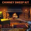 Sealegend 33 Feet Chimney Sweep Kit 10 Flexible Rods for Fireplace Cleaning