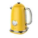 Harriet Electric Kettle, 1.8L Retro Electric Tea Kettle with Thermometer, 1500W Stainless Steel Hot Water Kettle Electric with LED Indicator, Fast Boiling, Cordless, Auto Shut-Off