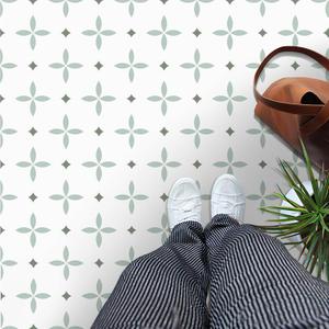 MORCART Peel and Stick Floor Tile Star Waterproof Vinyl Flooring DIY for Bathroom, Kitchen, Fireplace, Pet House, Stairs, Bedrooms, Wall, Store(20PCS,7.87" x 7.87",Light Green+Dark Green+White)