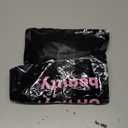 2 Pcs Large Satin Silk Bonnet for Sleeping Women, Adjustable Hair Bonnets for Sleeping with Tie Band, Silk Bonnet Sleep Cap for Curly Hair Long Braids (Black+Rose Pink)