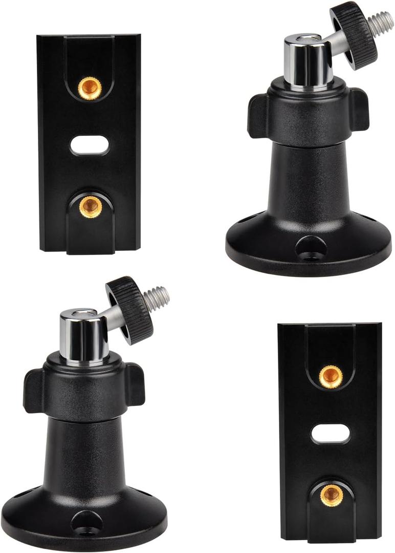 Adjustable Wall Mounting Bracket for Spotlight Cam Plus/Pro, Camera Holder Wall Ceiling Bracket for Camera Better View Angle, 2-Pack, Black