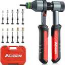 AOBEN Rivet Nut Tool Kit, Nutsert Gun Kit, Upgraded Rivnut Tool with 10 Metric and SAE Madrels, 100 Pcs Rivnuts, and Rugged Carrying Case