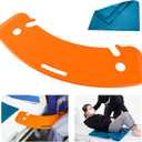 LOSCHEN Slide Transfer Board with Tubular Slide Sheet(24"x16"), Seniors Transfer from Wheelchair to Bed, Toilet, Tub, Car, Slide Assist Device for Transferring, Weight Capacity 440 lbsOrange