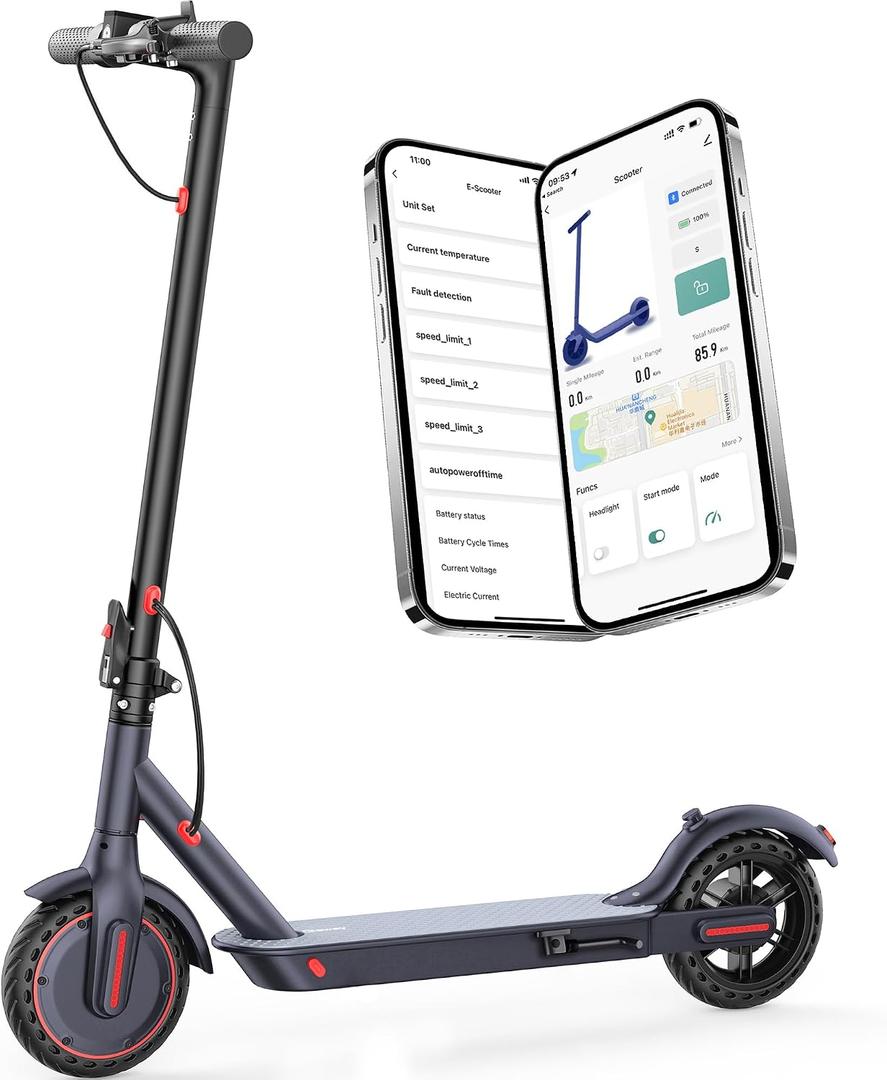 Qlaway 8.5" E Scooter for Adults 19/22 MPH 350/500W Motor 187.2/288.6/441WH Battery, Motorized Scooter Up to 22 Miles Range, Foldable Bearing 265 LBS/APP Control