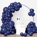 RUBFAC 96pcs Navy Blue Balloons Latex Balloons Different Sizes 18 12 10 5 Inch Party Balloon Kit for Birthday Party Graduation Baby Shower Wedding Holiday Balloon Decoration