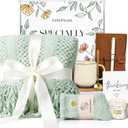 Gifts for Women, Get Well Soon Gifts for Women, Sympathy Care Baskets, Thinking of You Care Package, Self Care Gifts, After Surgery Feel Better Gifts Blanket, Sage Green