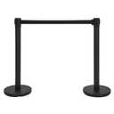 Crowd Control Stanchion Set, 2 Pack Black Stanchions with 6.6Ft Sturdy Retractable Belts, Crowd Control Barriers for Parties, Airport Lines, Events, Weddings