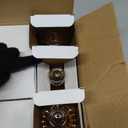 6 Pcs Golden Glass Taper Candle Holders  4" Ribbed Candlestick Holders for Standard Candles | Elegant Centerpiece for Wedding, Party, Holiday & Home Decor