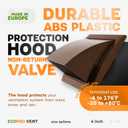 4 Inch Brown Plastic Dryer Vent Cover with Backdraft Damper Exterior Wall Exhaust Hood Grille with Non-Return Protective Flap Outside Air Vent Cover for Dryer, Bathroom & HVAC