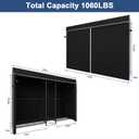 Ulif E12C Max Heavy Duty Closet Organizer SystemFreestanding Clothing Rack, Adjustable Garment Rack 83" W x 16" D x 76.5" H Holds 1060 lbs, Black Clothing Rack with Black Dustproof Cover