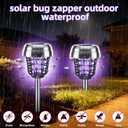 2026 New Solar Bug Zapper Outdoor, Mosquito Killer, Waterproof Fly Traps Gnat Zapper for Small Flying Insect Bug Fly Gnat, Waterproof Mosquito Repellent for Patio Yard Garden Farm(4)