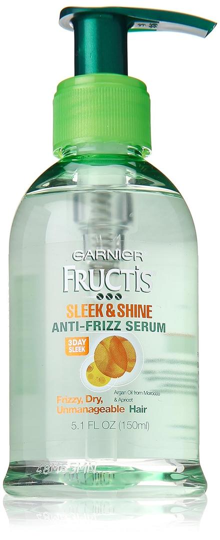 Garnier Fructis Sleek & Shine Anti-Frizz Serum, Frizzy, Dry, Unmanageable Hair, 5.1 fl. oz.