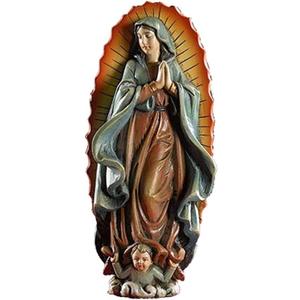 Our Lady of Guadalupe Statue Resin Figurine with Prayer Gift Box, 4 Inch