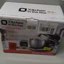 Kitchen in the box Stand Mixer,3.2Qt Small Electric Food Mixer,6 Speeds Portable Lightweight Kitchen Mixer for Daily Use with Egg Whisk,Dough Hook,Flat Beater (Black)